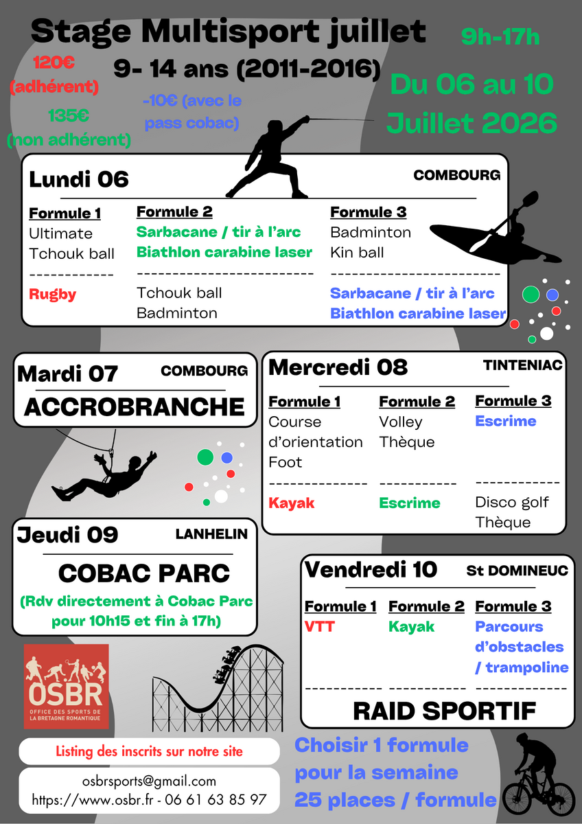 STAGE MULTISPORT JUILLET