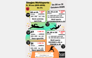 STAGES SPORTIFS AUTOMNE 2025