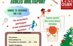 ANIMATION DE NOEL POUR LES ECOLES MULTISPORTS