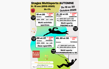 STAGES VACANCES D'AUTOMNE