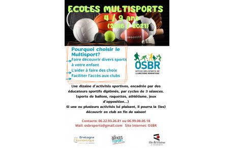 NOUVELLE FEUILLE D'INSCRIPTION ECOLES MULTISPORTS 2025-2026  