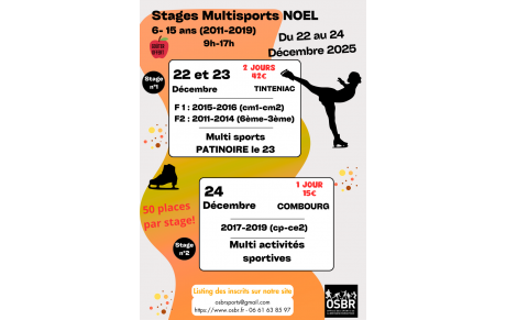 STAGES SPORTIFS NOEL