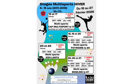 STAGES SPORTIFS FEVRIER